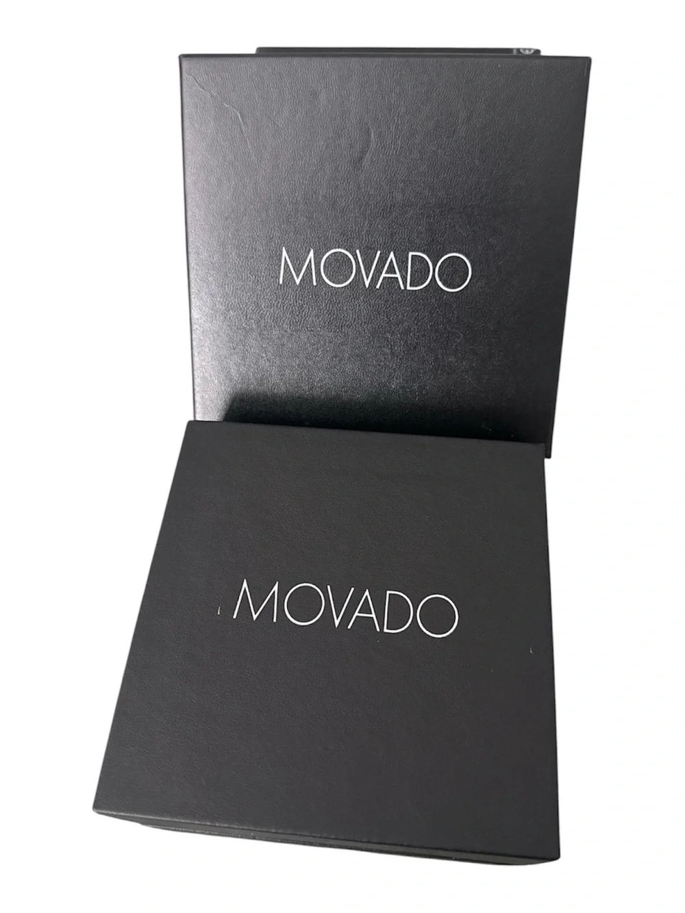 Movado Men's Silver and Black Minimalist Watch